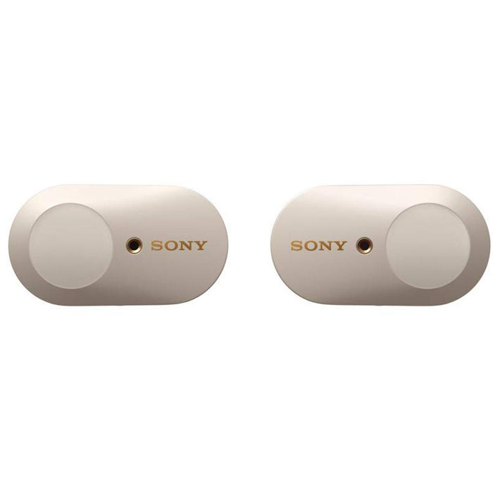 Sony WF-1000XM3 True Wireless Headphones In Ear Noise Cancellation Bundle Silver