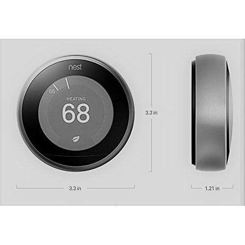 Google Nest Learning Thermostat (3rd Generation, White) with Google Home Smart Speaker