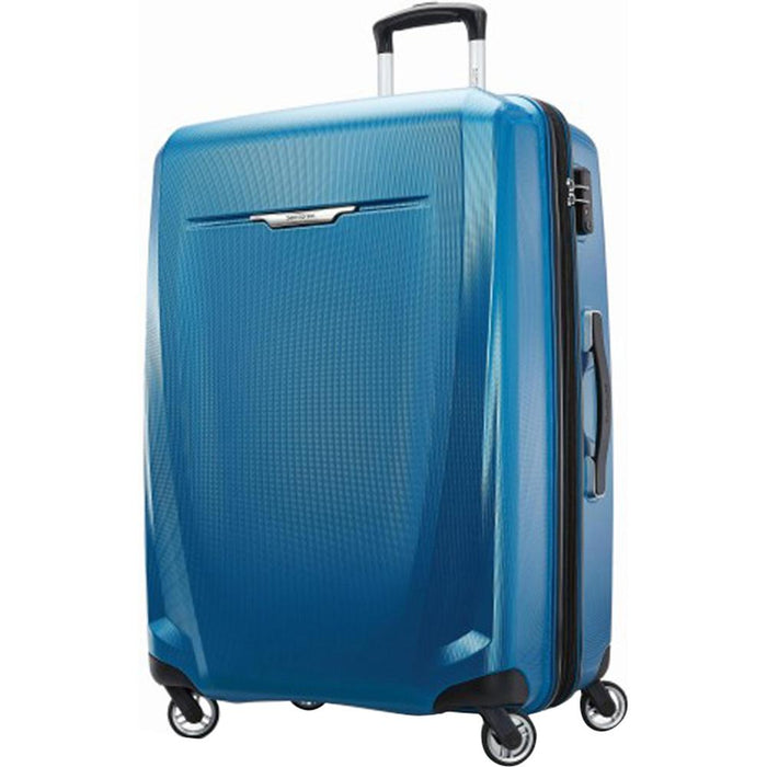 Samsonite Winfield 3 DLX Spinner 28" Checked Luggage - (Blue) - (120754-1112) - Open Box