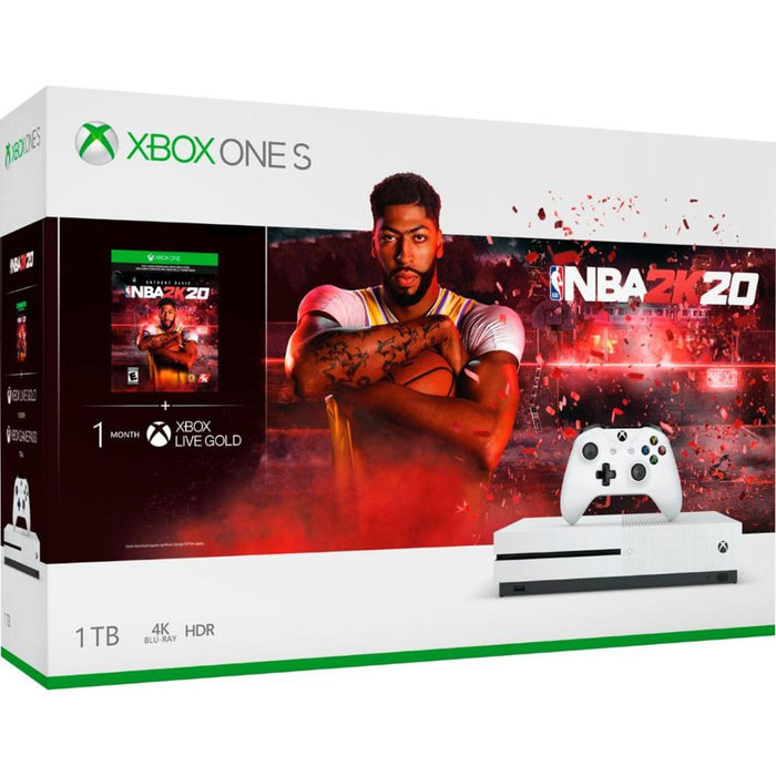 Microsoft Xbox One S 1 TB Console with NBA 2K20 + Controller & Gold Membership