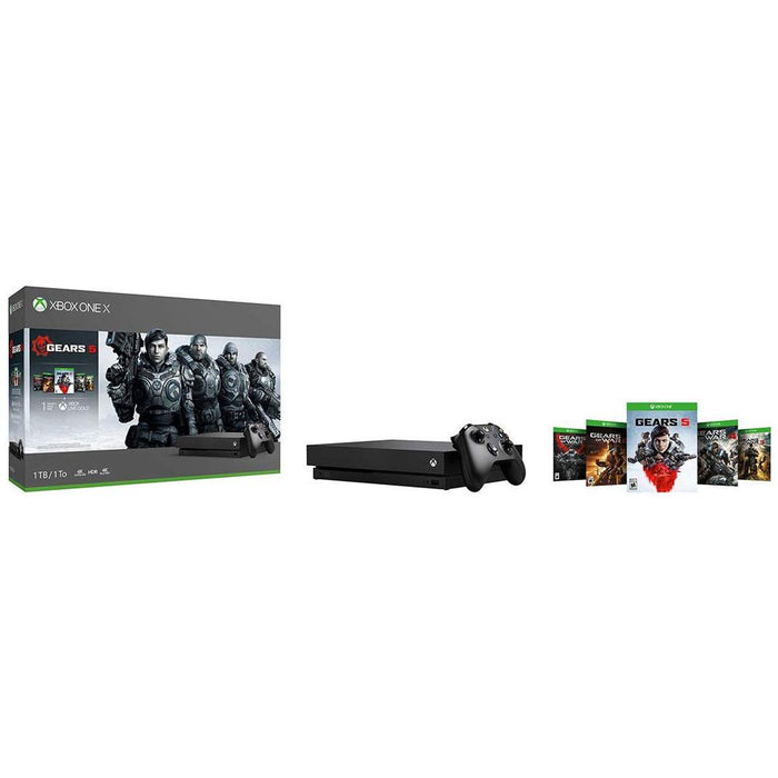 Microsoft Xbox One X Gears Of War 5 w/ Wireless Controller + Vinyl Skin Sticker