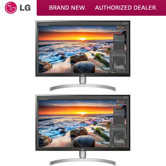 LG 27" 4K UHD IPS LED Monitor with VESA DisplayHDR 400  2-Pack - 27UL850W