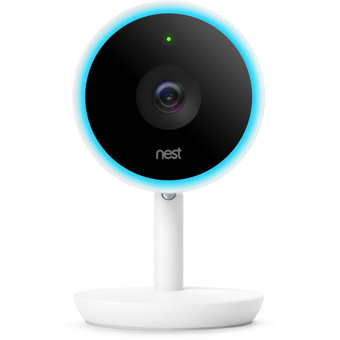 Google Nest Cam Indoor IQ Smart Wi-Fi Security Camera Google Home Mini Smart Speaker Bundle