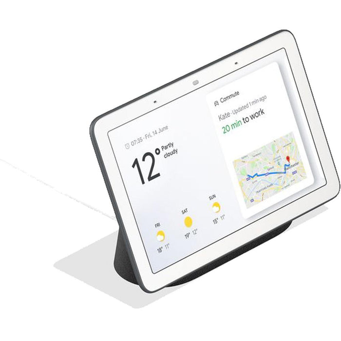 Google Nest Hub with Google Assistant Charcoal + Google Nest Mini 2nd Gen Smart Speaker