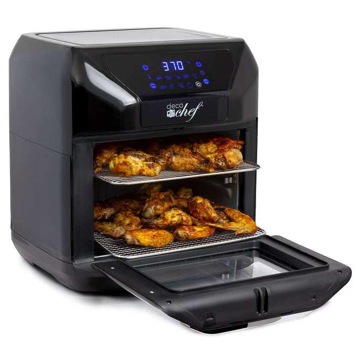 Deco Chef 7-in-1 Digital 10.5QT Air Fryer Convection Oven with Simple Touch Display, Black