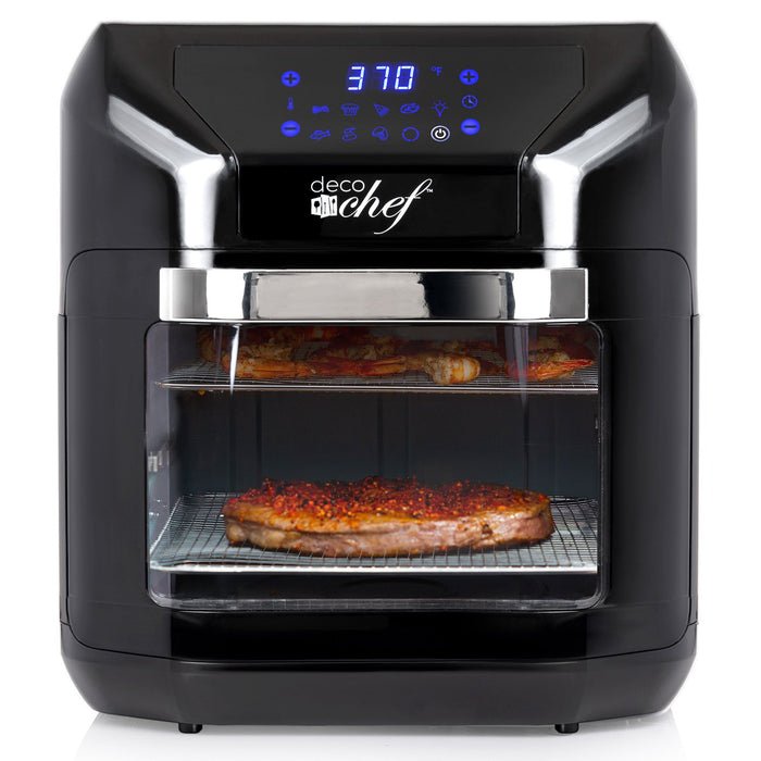 Deco Chef 7-in-1 Digital 10.5QT Air Fryer Convection Oven with Simple Touch Display, Black