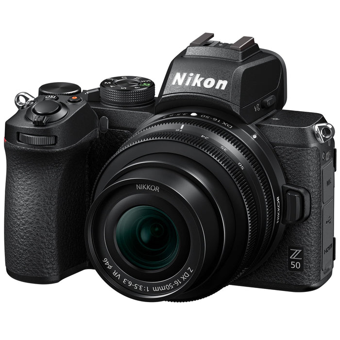 Nikon Z50 Mirrorless Camera 4K Z DX-Format + 16-50mm VR Lens Kit Backpack Bundle