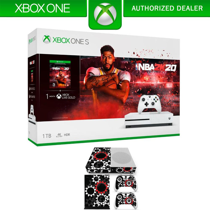 Microsoft Xbox One S 1 TB Console w/ NBA 2K20 & Controller + Vinyl Skin Sticker