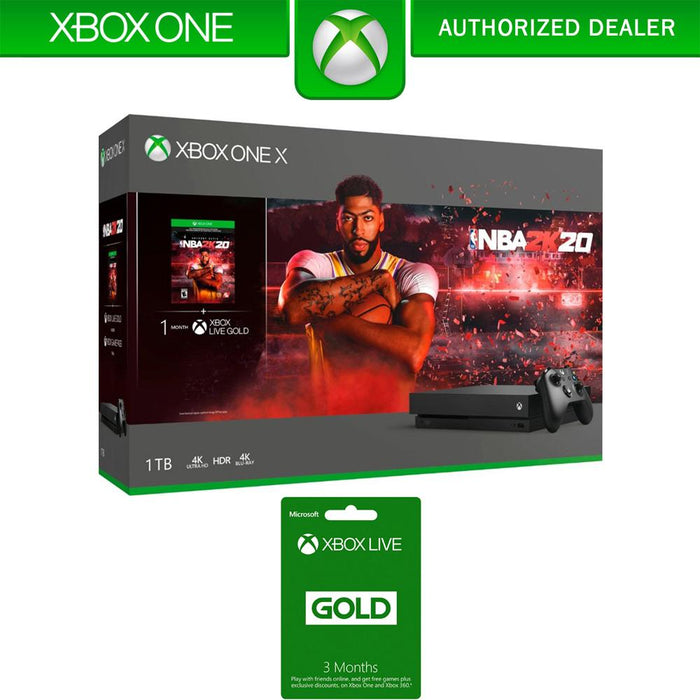 Microsoft Xbox One X 1 TB Console with NBA 2K20 & Controller + Gold Membership