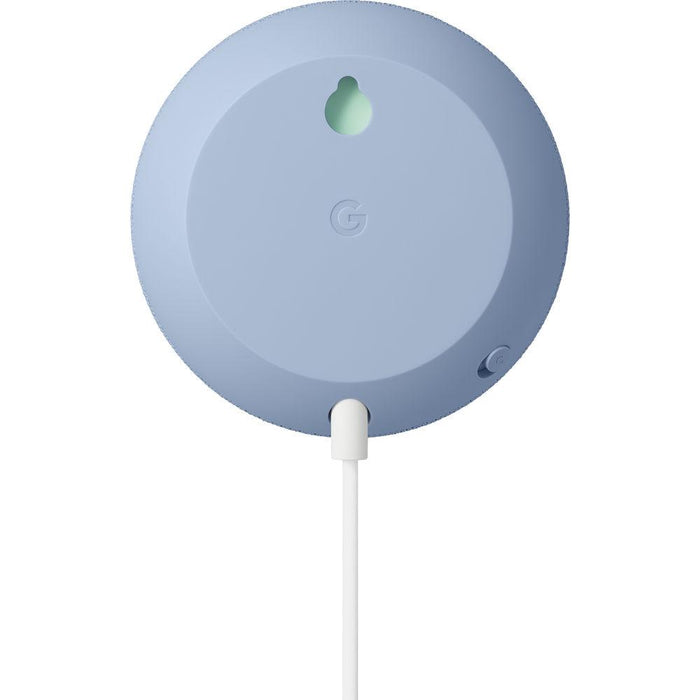 Google Home Smart Speaker, White/Slate with (2) Google Nest Mini (Sky Blue), 2nd Gen