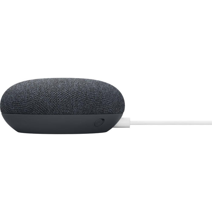 Google Home Smart Speaker, White/Slate with (2) Google Nest Mini (Charcoal), 2nd Gen