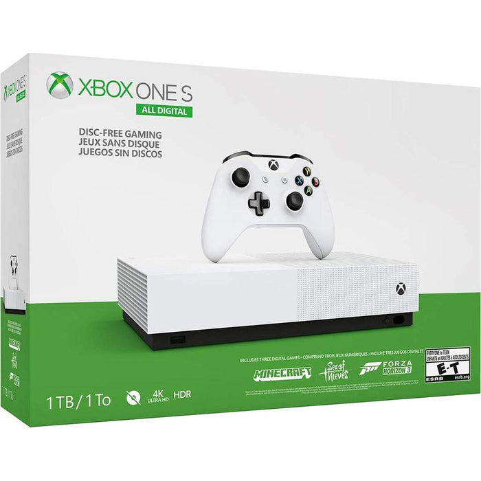 Microsoft 1 TB Xbox One S All Digital Edition: Disc-Free with 3 Game Download (OPEN BOX)