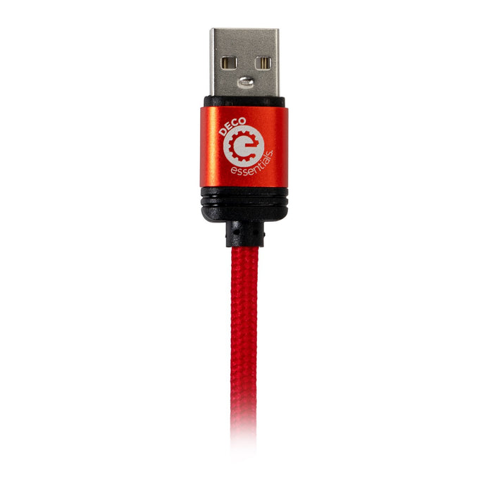 Deco Essentials 3FT Braided Type-C Charge & Sync USB Cable | Transfer Speeds Up to 480Mbps