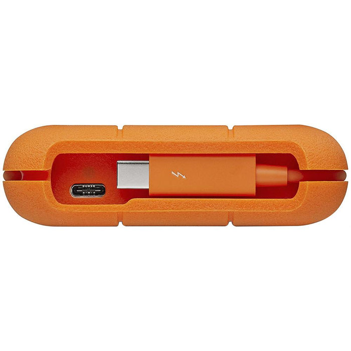 LaCie Rugged Thunderbolt USB-C 2TB Portable Hard Drive w/ Hard Case + Headphone