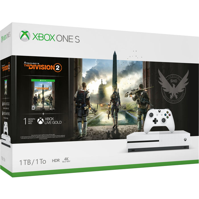 Microsoft Xbox One S Bundle: 1 TB Console with Tom Clancy's The Division 2 - Open Box