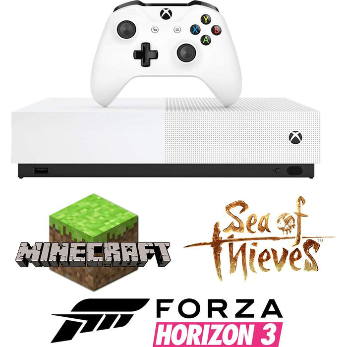 Microsoft 1 TB Xbox One S All Digital Edition: Disc-Free with 3 Game Download Codes