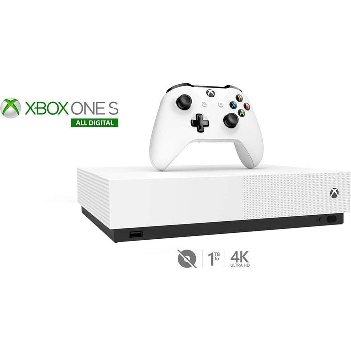 Microsoft 1 TB Xbox One S All Digital Edition: Disc-Free with 3 Game Download Codes