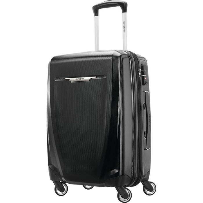 Samsonite Winfield 3 DLX Spinner 25" Checked Luggage - (Black) - (120753-1041) - Open Box