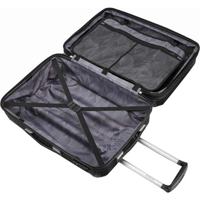 Samsonite Winfield 3 DLX Spinner 25" Checked Luggage - (Black) - (120753-1041) - Open Box