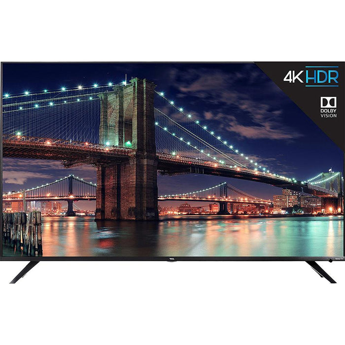 TCL 55" Class 6-Series 4K HDR Roku Smart TV (2018) w/ Mounting & Hook-Up Bundle