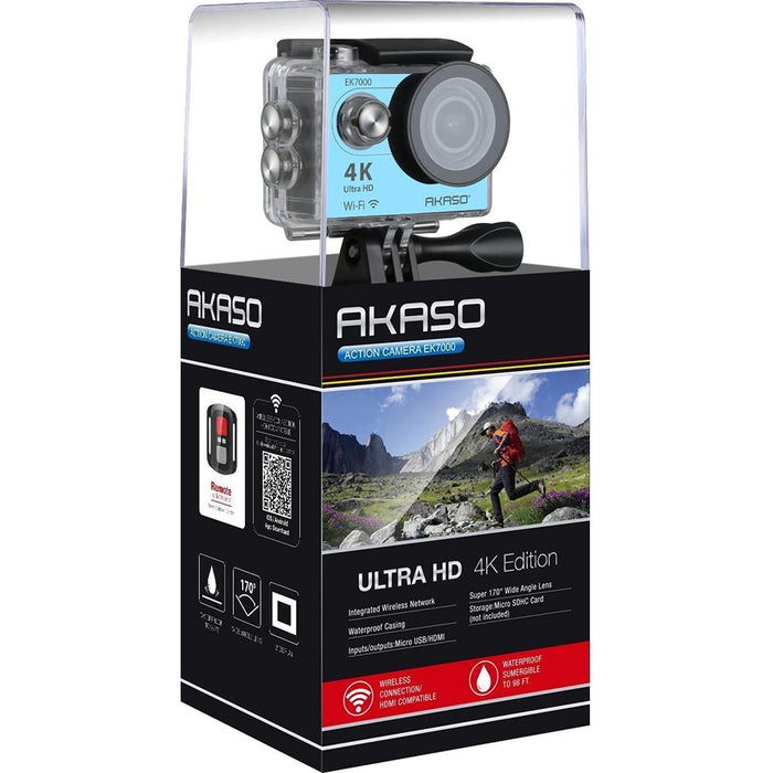 Akaso EK7000 Ultra HD 4k WIFI 170 Degree Wide Waterproof Sports Action Camera - Blue