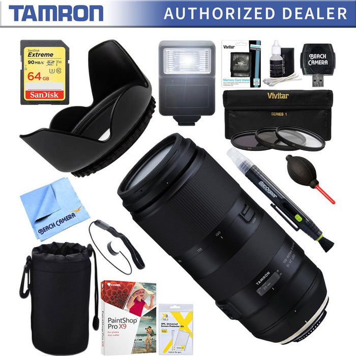 Tamron 100-400mm F/4.5-6.3 Di VC USD Lens for Canon  + 64GB Ultimate Kit