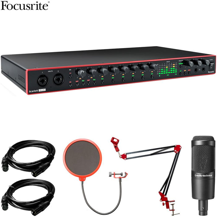 Focusrite Scarlett 18i20 (3rd Gen) 18-in, 20-out USB Audio Interface + Microphone Bundle
