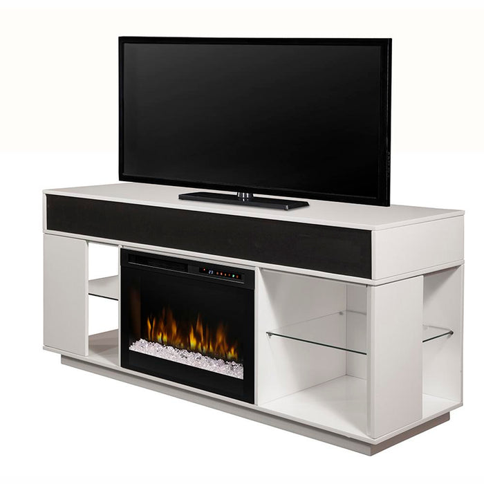 Dimplex Flex Lex Media Console Electric Fireplace with Firebox Logs - (White)