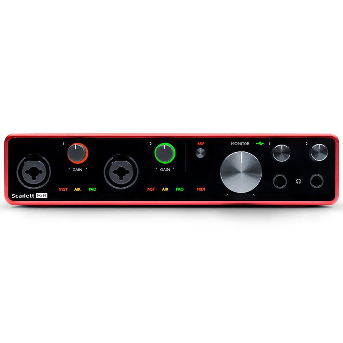 Focusrite Scarlett 8i6 3rd Gen 8-in, 6-out USB Audio Interface + Accessories Bundle