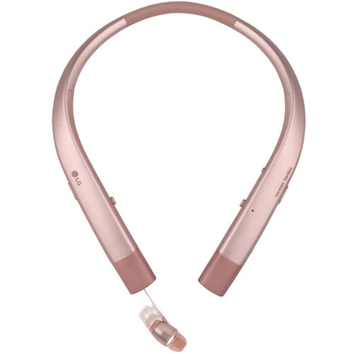 LG TONE Platinum Alpha Bluetooth Neckband Headset (Gold) w/ Power Bank Bundle