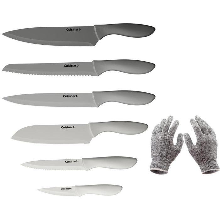 Cuisinart Advantage 12-Piece Gray Knife Set with Blade Guards + Cut Safe Gloves