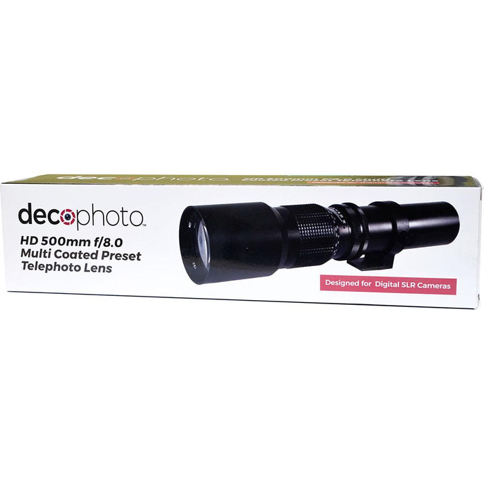 Deco Photo Universal 500mm Preset Telephoto Lens for T-Mount - Open Box