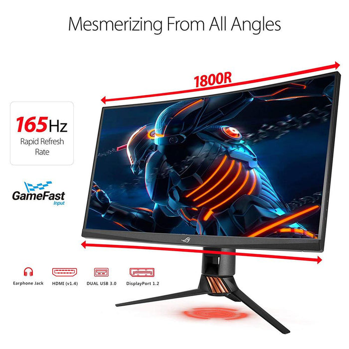 ASUS ROG Swift 27" 1440p 1ms 165Hz G-SYNC Aura Sync Curved Gaming Monitor (2-Pack)