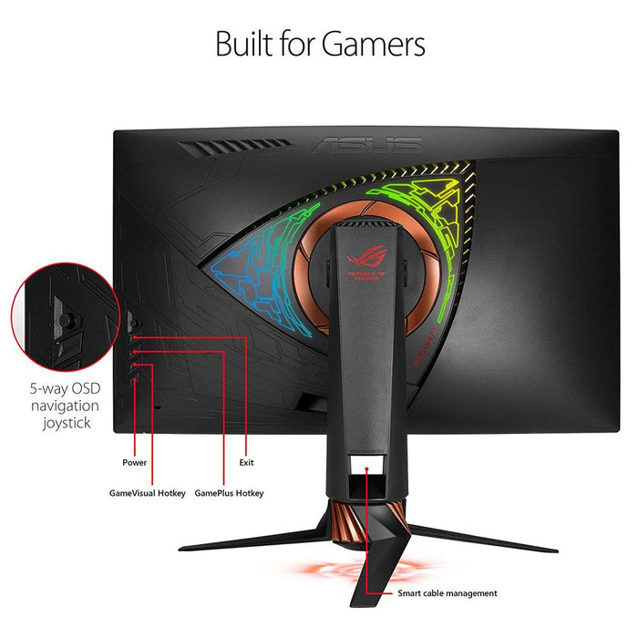 ASUS ROG Swift 27" 165Hz G-SYNC Aura Sync Curved Gaming Monitor w/ Accessories Kit