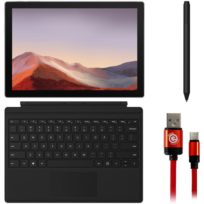 Microsoft PUW-00001 Surface Pro 7 16GB/256GB Platinum w/ Surface Pen and Type Cover Kit