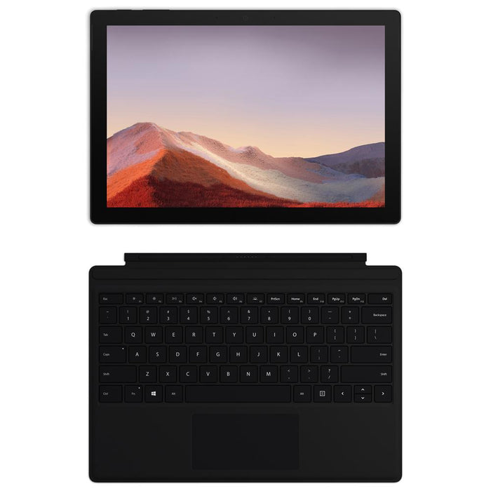 Microsoft QWW-00001 Surface Pro 7 16GB/256GB, Black w/ Type Cover and Surface Pen Bundle