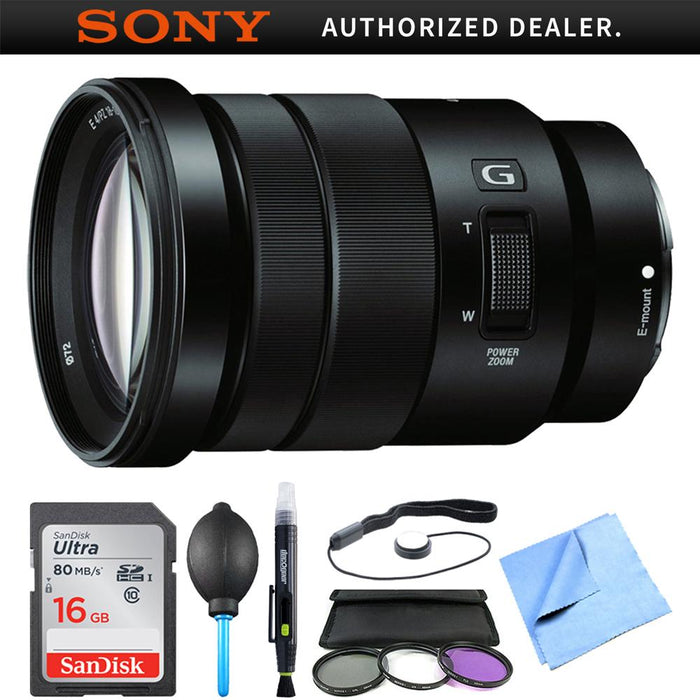 Sony SELP18105G - E PZ 18-105mm f/4 G OSS Power Zoom Lens Bundle