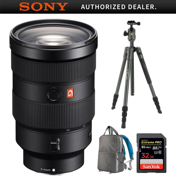 Sony FE 24-70mm F2.8 GM Full Frame E-Mount Lens SEL2470GM w/ Tripod Bundle
