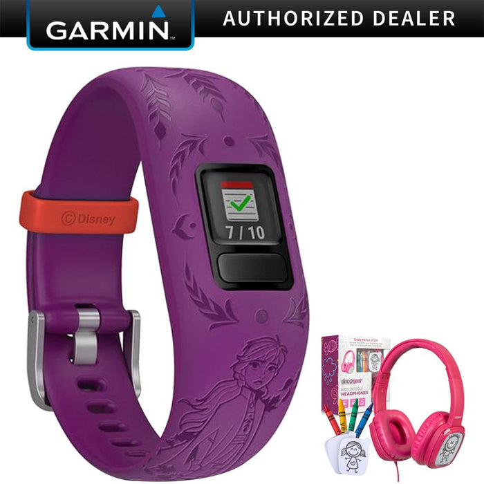Garmin Vivofit jr.2 Disney Frozen 2 Anna Activity Tracker w/Deco Gear Doodle Headphones