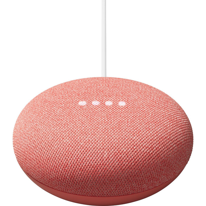 Google Nest Home Mini 2nd Gen Speaker (Coral) with Deco Gear 2-Pack Wi-Fi Smart Plug
