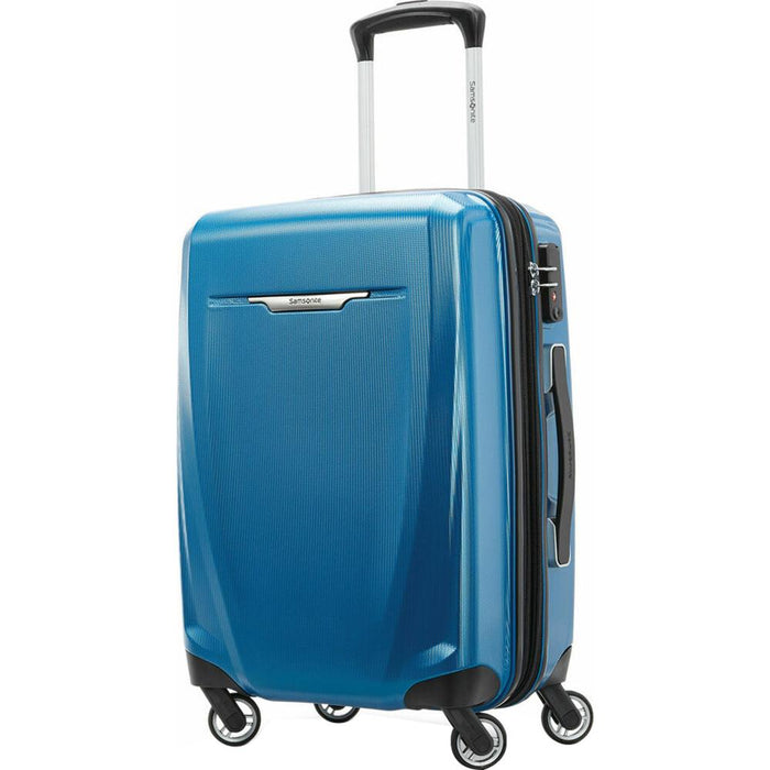 Samsonite Winfield 3 DLX Spinner 25" Checked Luggage - (Blue) - (120753-1112) - Open Box