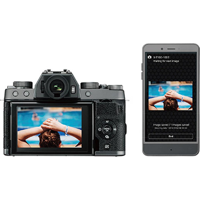 Fujifilm X-T100 Mirrorless Digital Camera - Black - (X-T100) - Open Box