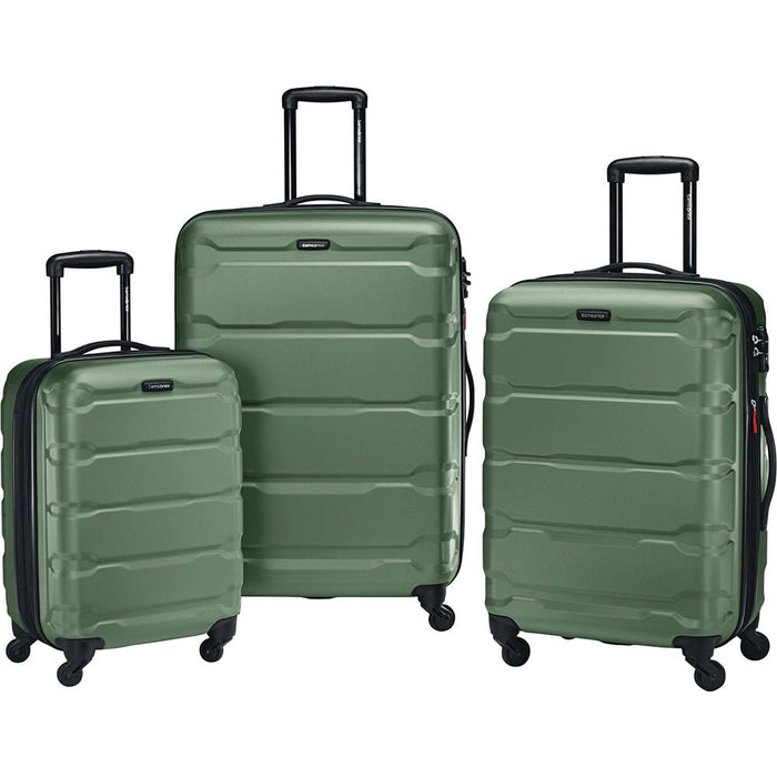 Samsonite Omni 3 Piece Hardside Luggage Spinner Set (20"/24"/28") Army Green **OPEN BOX**