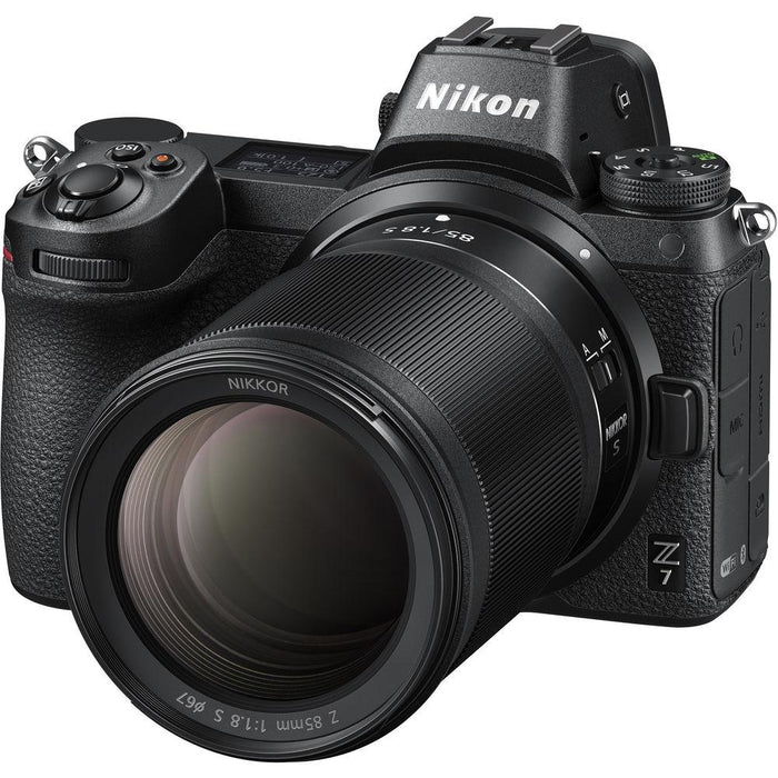 Nikon Z7 Mirrorless Digital Camera 4K with NIKKOR Z 85mm F1.8 S Lens Accessory Bundle
