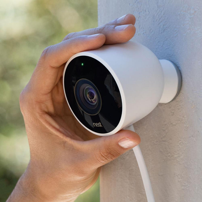 Google Nest Wired Outdoor Security Camera (2pk) w/ Deco Gear Wi-Fi Smart Plug (2pk) Bundle