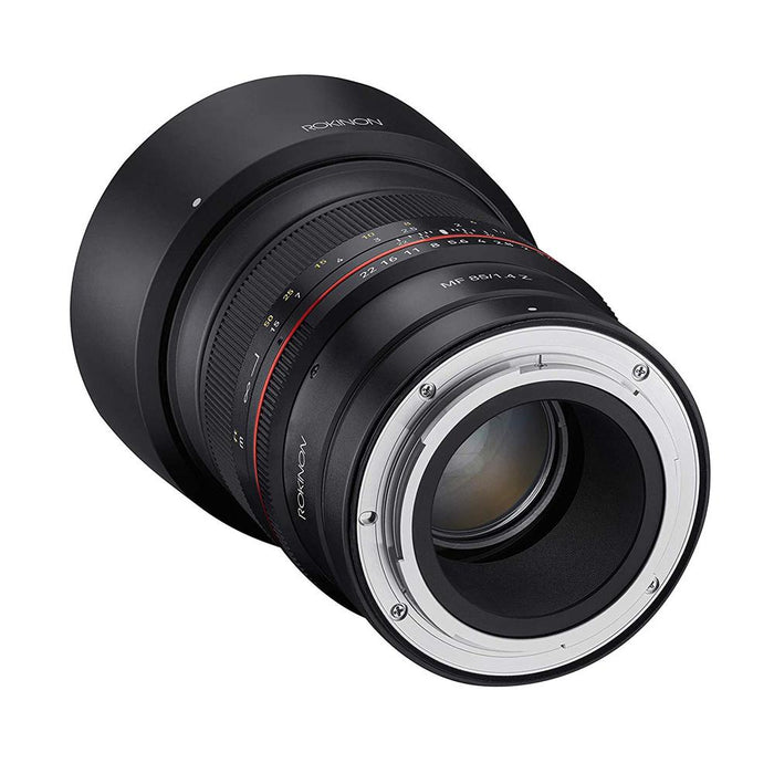 ROKINON 85mm F1.4 UMC Telephoto Full Frame Lens for Nikon+Lexar 64GB Memory Card