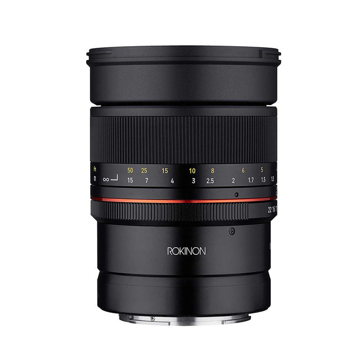 ROKINON 85mm F1.4 UMC Telephoto Full Frame Lens for Nikon+Lexar 64GB Memory Card