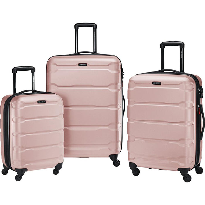 Samsonite Omni 3 Piece Hardside Luggage Spinner Set (20"/24"/28") Pink - **OPEN BOX**