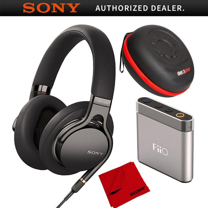 Sony High Resolution Audio Overhead Headphones w/ FiiO Portable Amplifier & More Kit
