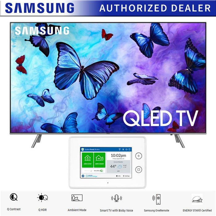 Samsung 65" Q6FN QLED Smart 4K UHD TV 2018 Model + Home Security Starter Kit